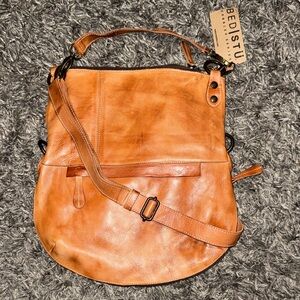 BED|STU  Tahiti Tan Leather Shoulder Bag with Adjustable Strap